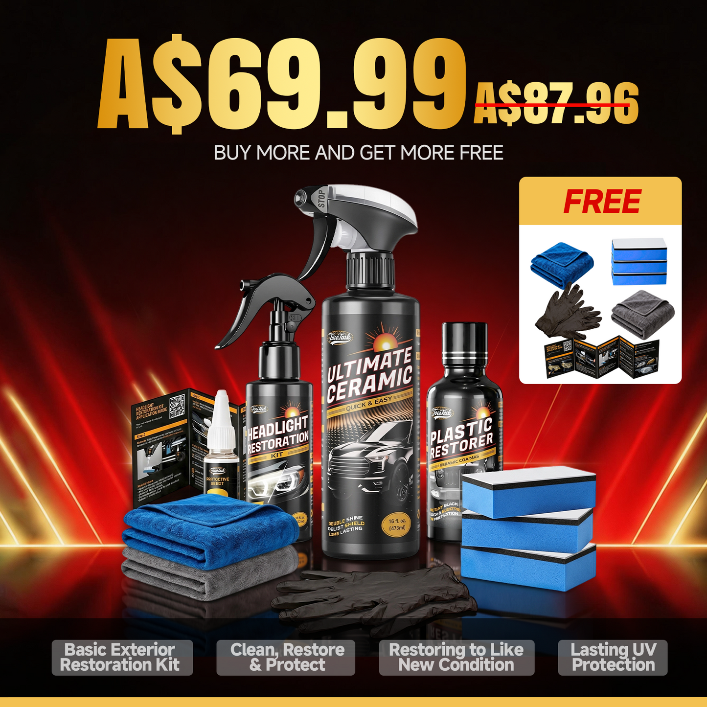 Toretark Ceramic Coating Spray Kit