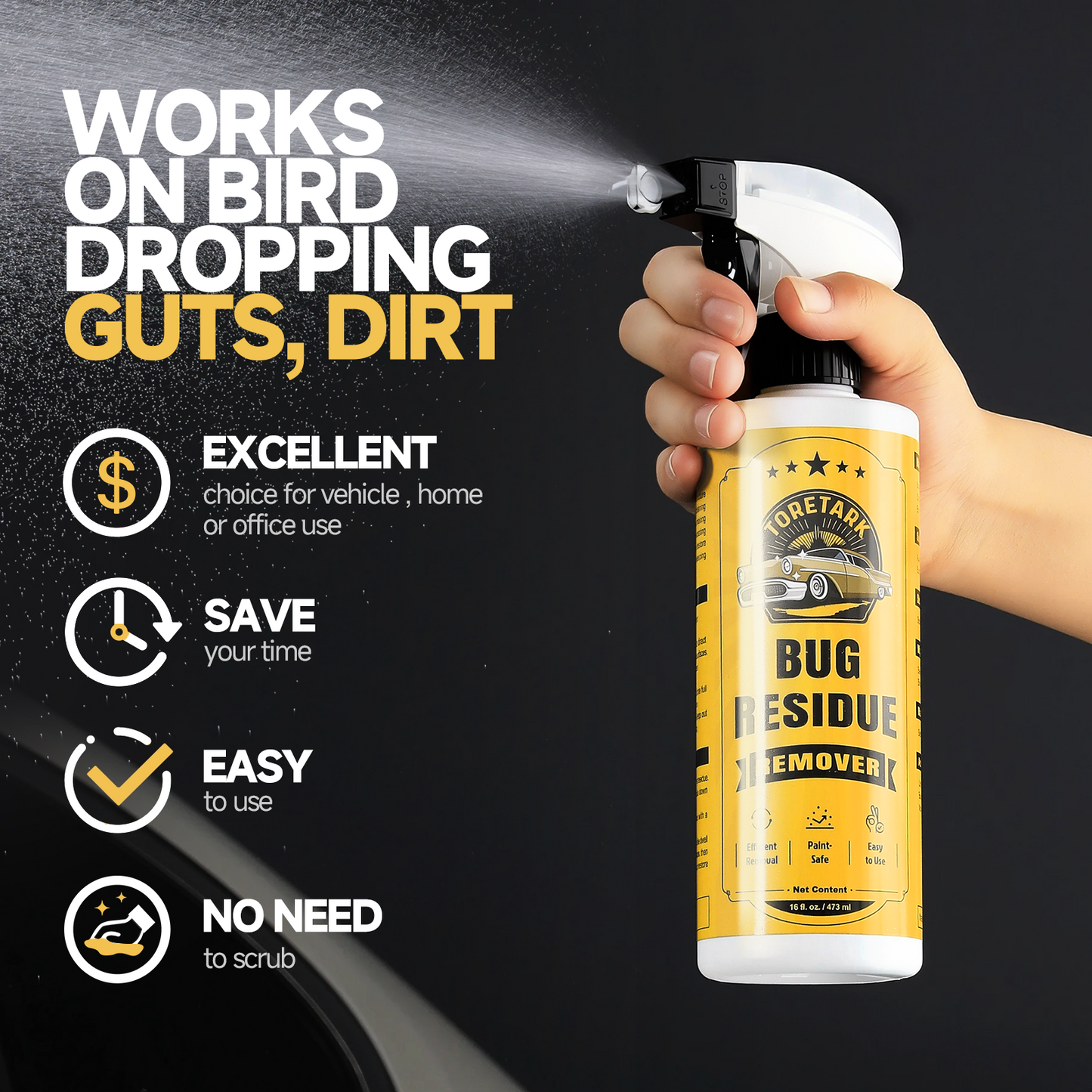 Toretark Bug Remover for Cars Exterior